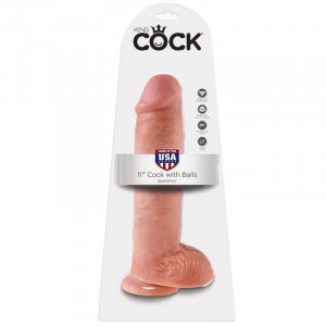 Dildo Realista King Cock Com Bolas 28 Cm