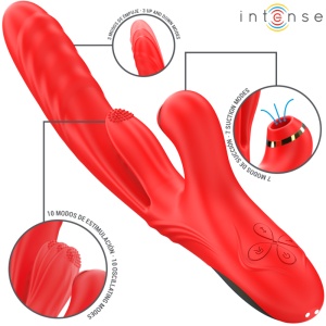 Intense - Karol Multifunção Vibrador Impulso & Estimulação & Sucção Vermelho - Img 2