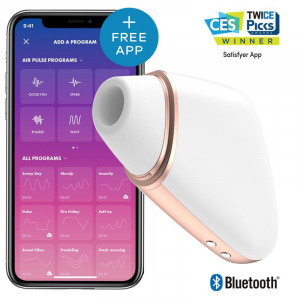 Satisfyer Connect - Love Triangle Branco / Ouro - Img 1