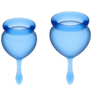 Satisfyer Sinta-Se Bom Menstrual Cup Dark Blue 15 + 20Ml - Img 4