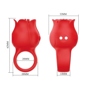 Vibrador Pretty Love Jae Rose 10 Vibrações Vermelho - Img 5