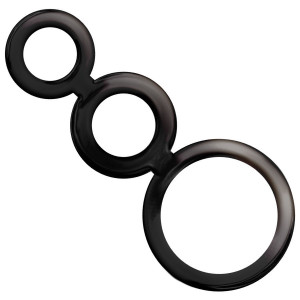 Conjunto De Anéis Addicted Toys Para Pênis Preto Tpr - Img 3