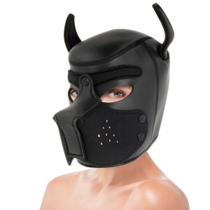 Darkness Neoprene Dog Hood With Removable Muzzle M - Img 2