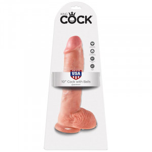 King Cock 10 "Dildo Com Bolas 25,4 Cm - Img 2