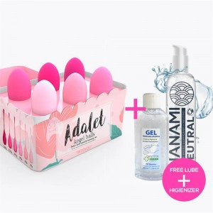 Kit 6 Bolas de Silicone Adalet e Gel Hidroalcoólico e Lubrificante Neutro Nanami