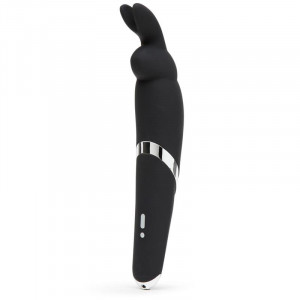 Vibrador De Varinha Preta De Coelho Feliz - Img 6