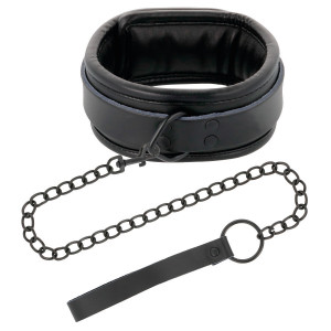 Darkness Full Black Collar With Leash - Img 2