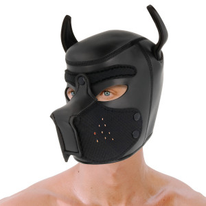 Darkness Neoprene Dog Hood With Removable Muzzle L - Img 2