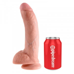 Dildo Realista King Cock 9 Com Testiculos 22,9 Cm