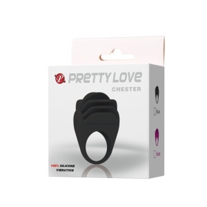Anel Vibratório Pretty Love Chester Preto