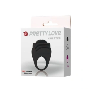 Anel Vibratório Pretty Love Chester Preto