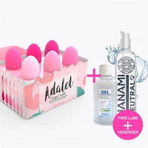 Kit 6 Bolas de Silicone Adalet e Gel Hidroalcoólico e Lubrificante Neutro Nanami