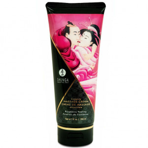 Shunga Massage Cream Kissable Raspberry Emotion 200Ml - Img 2