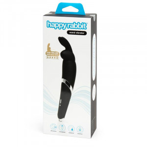 Vibrador De Varinha Preta De Coelho Feliz - Img 5