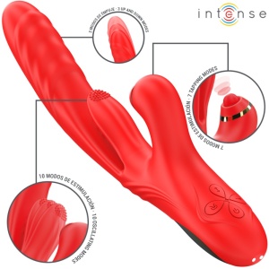 Vibrador Intense Rosalia Multifuncional Vermelho