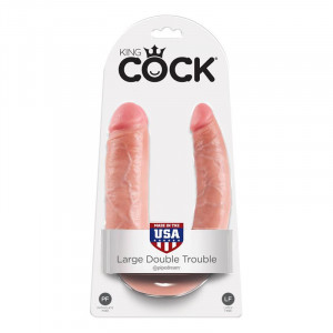 King Cock Em Forma De U Grande Dildo Dupla Problema - Img 2