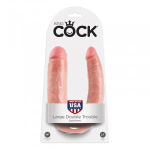 King Cock Em Forma De U Grande Dildo Dupla Problema - Img 7