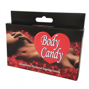 Pó para o corpo Comestível Candy  com sabor morango pack de  2x16gr