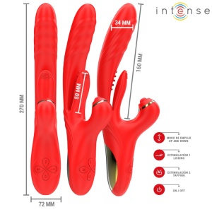 Vibrador Intense Rosalia Multifuncional Vermelho