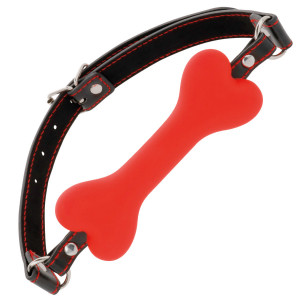 Darkness Bone Gag Silicone Red - Img 1