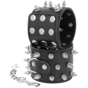 Darkness Kulls And Bones Handcuffs With Spikes - Img 1