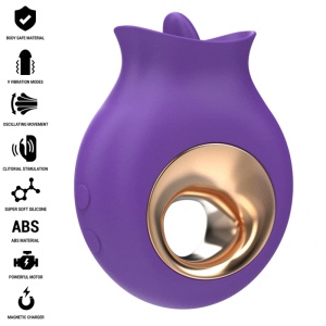 Intense - Estimulador De Clitóris Tuli 9 Vibrações E 9 Oscilações Roxo - Img 1