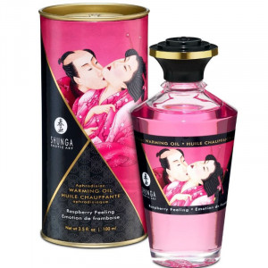 Shunga Aphrodisiac Aquecimento Óleo De Framboesa Sentimento 100 Ml - Img 2