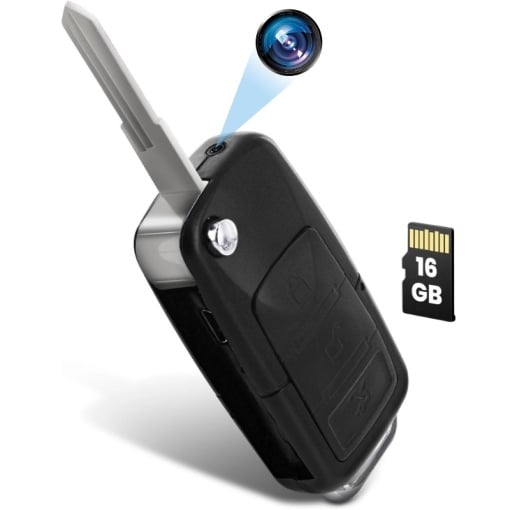 iUni RMS22 iUni RMS22 kluczyk samochodowy z kamerą szpiegowską, 16 GB, czujnik ruchu, zdjęcia, wideo