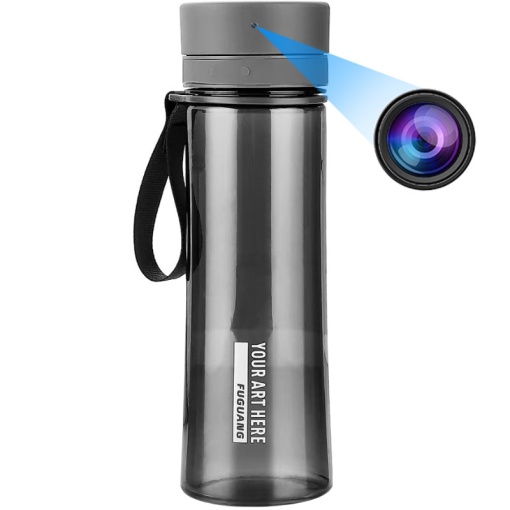 Kamera szpiegowska iUni IP48 zakamuflowana w butelce z wodą, Wi-Fi, Full HD, podgląd na żywo w telefonie