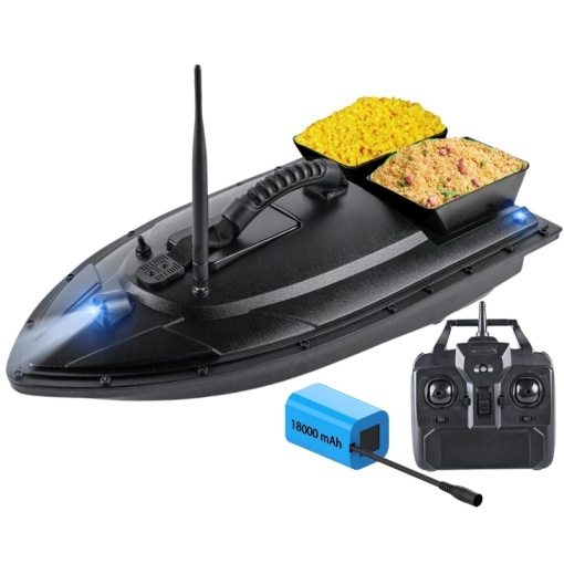 Łódka Zanętowa iUni FB01, 18000mAh, 2 Pojemnikami, Pojemność 1.5 kg, 200m, Zdalne sterowanie 2.4GHz
