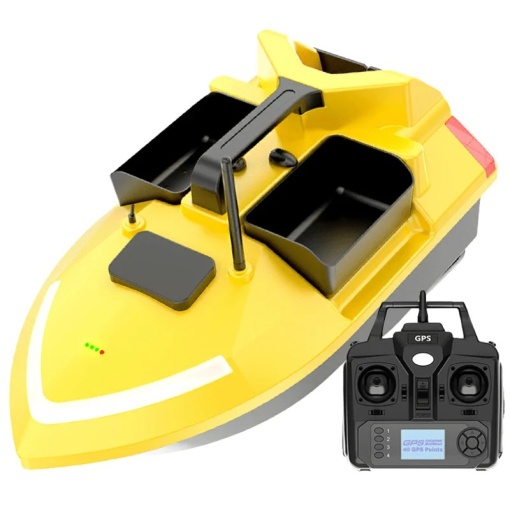 Łódka Zanętowa iUni V020, GPS, Fosforyzujący Kkadłub, 3 Pojemnikami, 2kg, 500m, 5200mAh, 10km/h, Zdalne sterowanie 2.4GHz