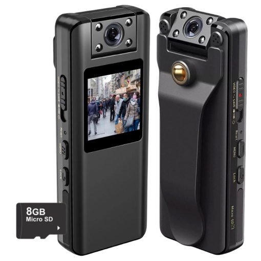 Kamera ciała iUni A22, 8GB, Rejestrator, Noktowizor, Obiektyw Obrotowy 180°