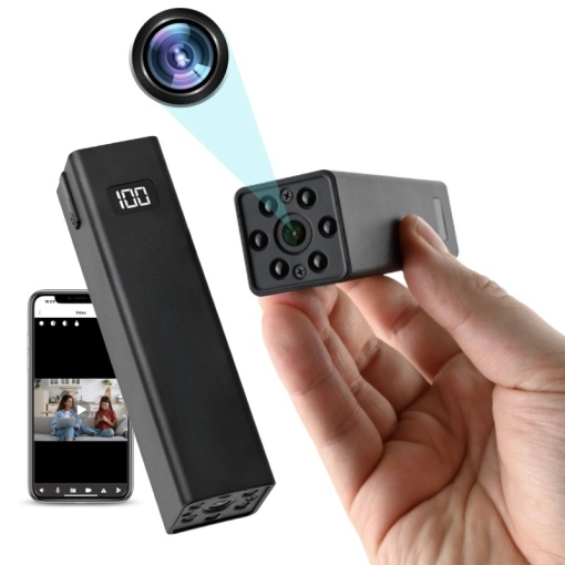 iUni W25 Mini kamera Wi-Fi w zewnętrznej baterii, 3600 mAh, Full HD, noktowizor