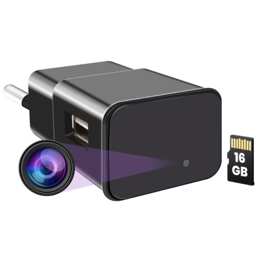 Ładowarka USB iUni IP1000 iUni IP1000 z kamerą szpiegowską, 16 GB, WiFi, widok 4K, audio-wideo, P2P