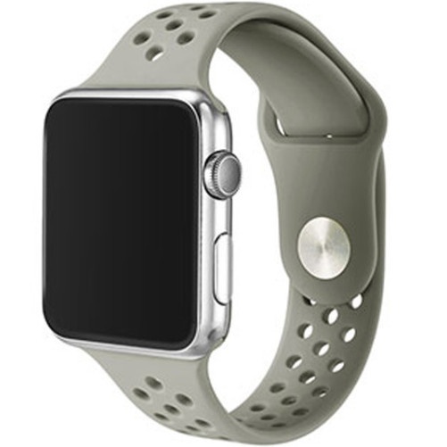 Pasek iUni kompatybilny z Apple Watch Ultra/SE/8/7/6/5/5/4/4/3/2/1, 42 mm, Silicon Sport, szary