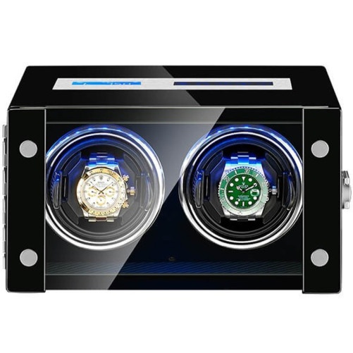 Automatyczna nakręcarka do zegarków iUni, Luxury Watch Winder 2, ekran dotykowy, czarna