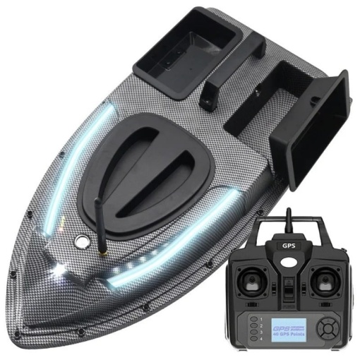 Łódka Zanętowa iUni V900, GPS, 2 Pojemnikami, Pojemność 1.5 kg, 500m, 18000mAh, 6km/h, Zdalne sterowanie 2.4GHz