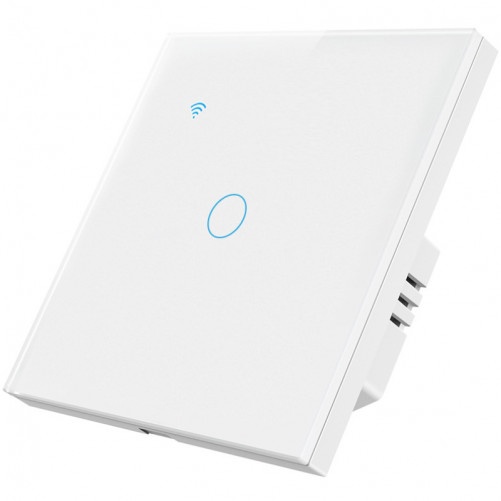 Inteligentny przełącznik dotykowy iUni 1F, Wi-Fi, zabezpieczony szkłem, LED