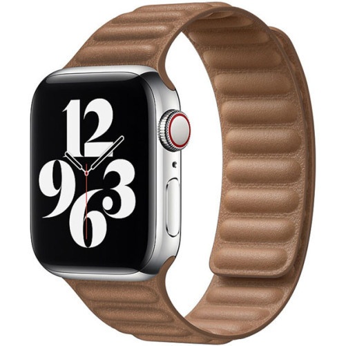 Pasek iUni kompatybilny z Apple Watch Ultra/SE/8/7/6/5/5/4/4/3/2/1, 42 mm, skórzane ogniwo, brązowy