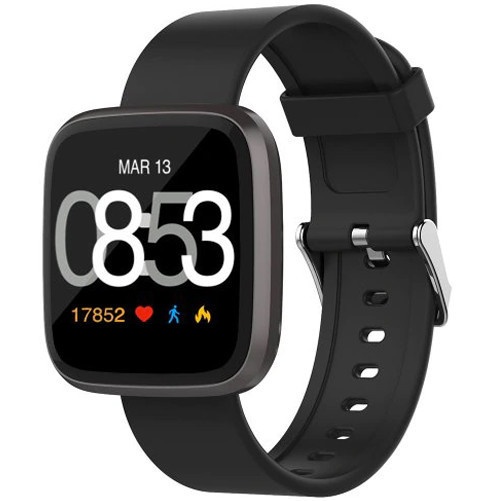 Smartwatch iUni H5, ekran dotykowy, Bluetooth, powiadomienia, krokomierz, czarny