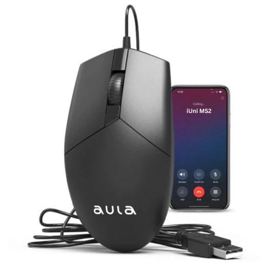 Mysz iUni MS2 z mikrofonem szpiegowskim GSM z podsłuchem w czasie rzeczywistym