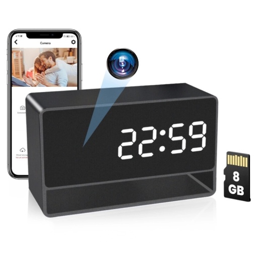 Zegar Szpiegowski z kamerą iUni IP27 Mini, 8GB, Wi-Fi, Obraz 4K, Noktowizor, Czujnik ruchu