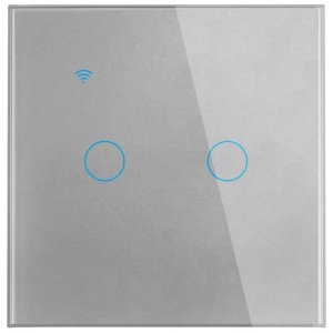 Inteligentny przełącznik dotykowy iUni 2F, Wi-Fi, zabezpieczony szkłem, LED, srebrny - Img 8