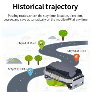 iUni G12P Obroża GPS do śledzenia zwierząt, regulowana, lokalizacja w czasie rzeczywistym, historia śledzenia, wodoodporność IP67 - Img 6