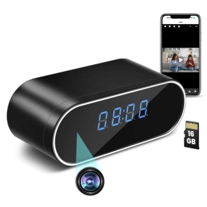 iUni iUni IP07 Mini kamera biurowa z zegarkiem, Wi-Fi, 16 GB, Full HD, 160°, tryb nocny, podgląd na żywo w telefonie - Img 1