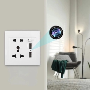 Kamera Szpiegowska iUni PR2, Uniwersalne Gniazdko ścienne, Wi-Fi, 64GB, Full HD, 2 Porty USB-A - Img 3