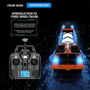 Łódka Zanętowa iUni V802 PRO, GPS, 2 Akumulatory 12000mAh, 4 Pojemnikami, Pojemność 3kg, 500m, 15km/h, Zdalne sterowanie 2.4GHz - Img 8