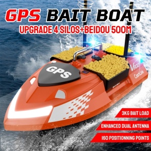 Łódka Zanętowa iUni V802 PRO, GPS, 5200mAh, 4 Pojemnikami, Pojemność 3kg, 500m, 15km/h, Zdalne sterowanie 2.4GHz - Img 2