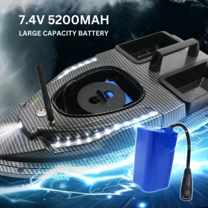 Łódka Zanętowa iUni V900, GPS, 2 Pojemnikami, Pojemność 1.5 kg, 500m, 5200mAh, 6km/h, Zdalne sterowanie 2.4GHz - Img 6
