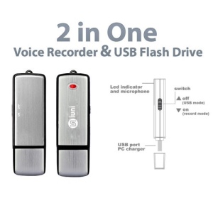 Pamięć szpiegowska USB Reportofon iUni iUni STK100, 16 GB, 18 godzin pracy na baterii, 180 godzin nagrywania - Img 3